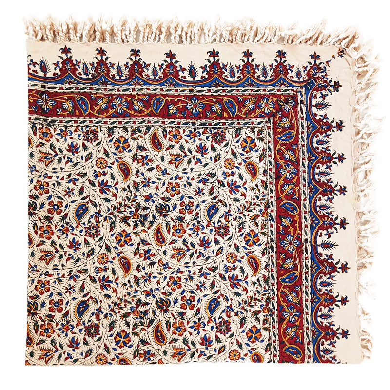 سفره قلمکار 4 نفره مدل بوته درهم1