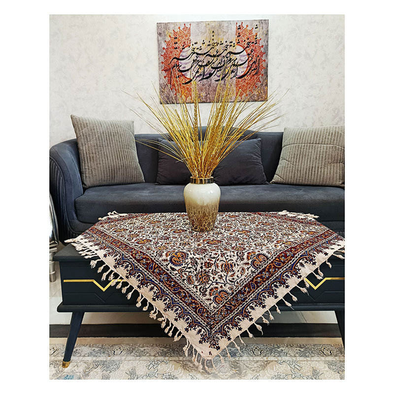 سفره قلمکار 4 نفره مدل گل اناری4