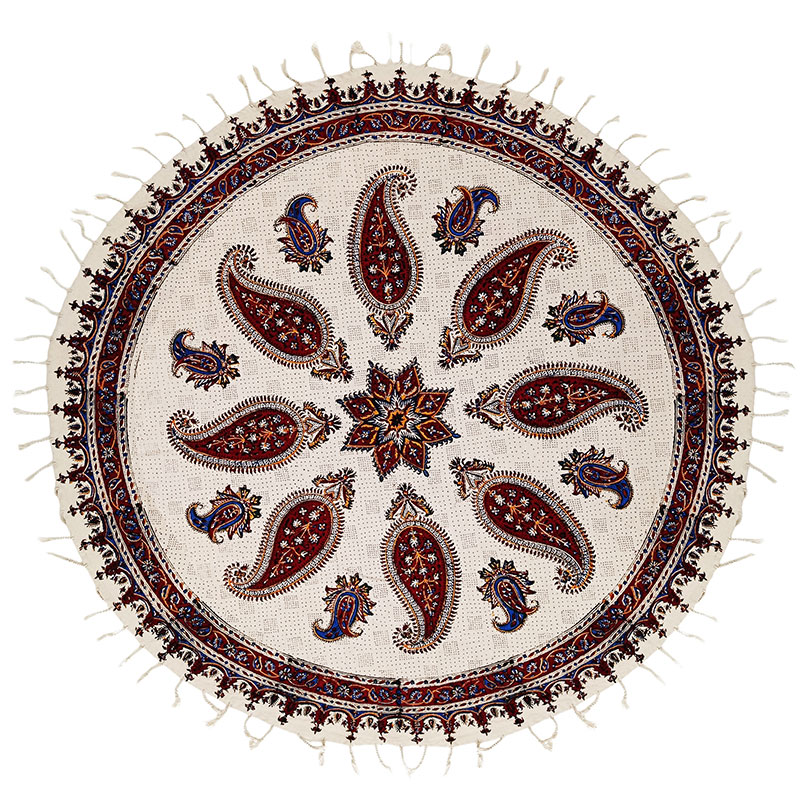 سفره-قلمکار-گرد-4-نفره-مدل-بوته-جقه