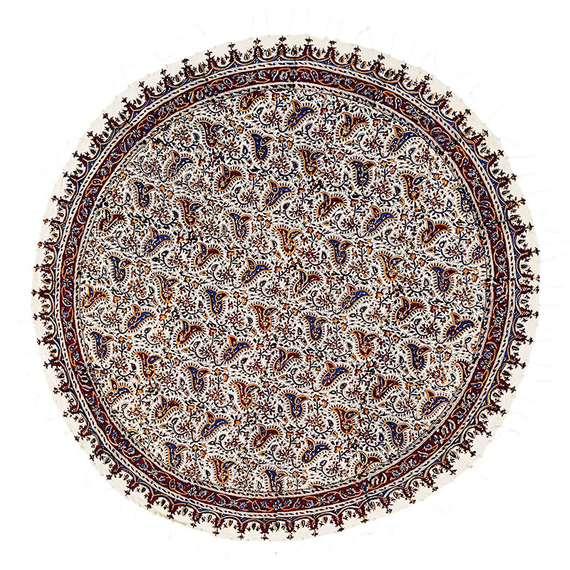 سفره قلمکار گرد 4 نفره مدل سلسله