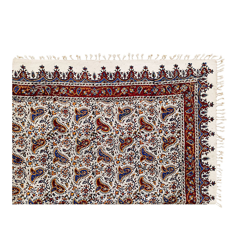 سفره قلمکار 8 نفره مدل گل اناری