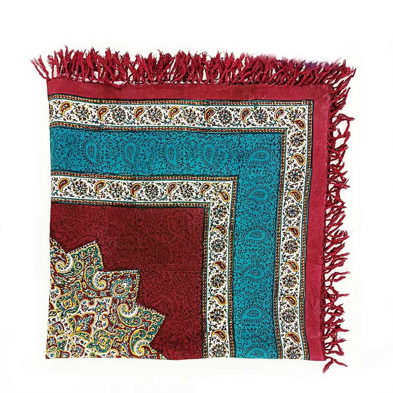 سفره قلمکار مدل ترنج سلطانی طرح زرشکی