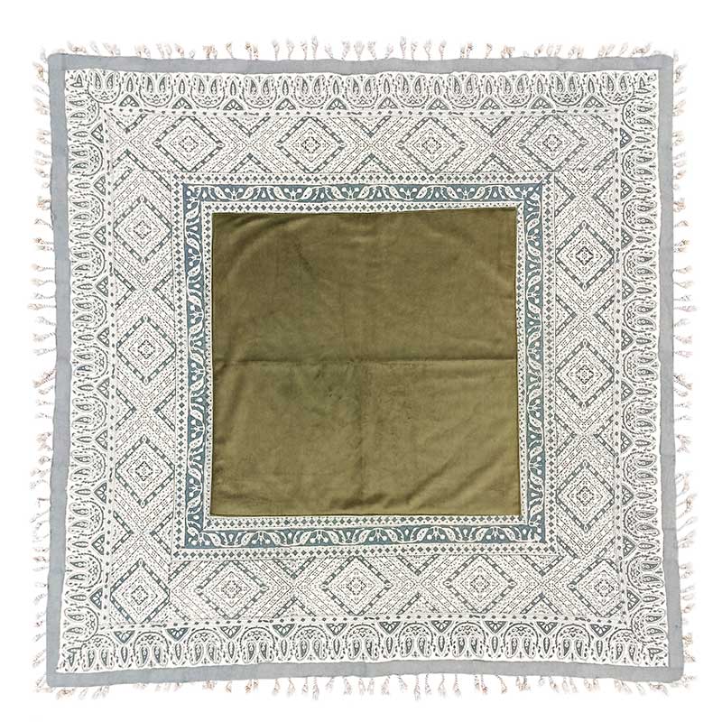 سفره قلمکاری مخمل مدل سنتی طرح زیتونی